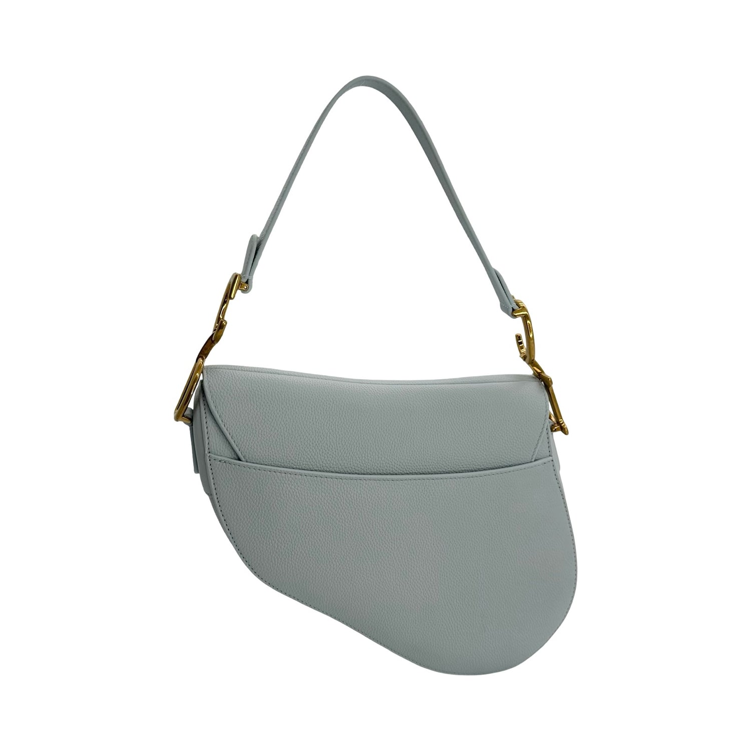 Grained Leather Saddle Bag