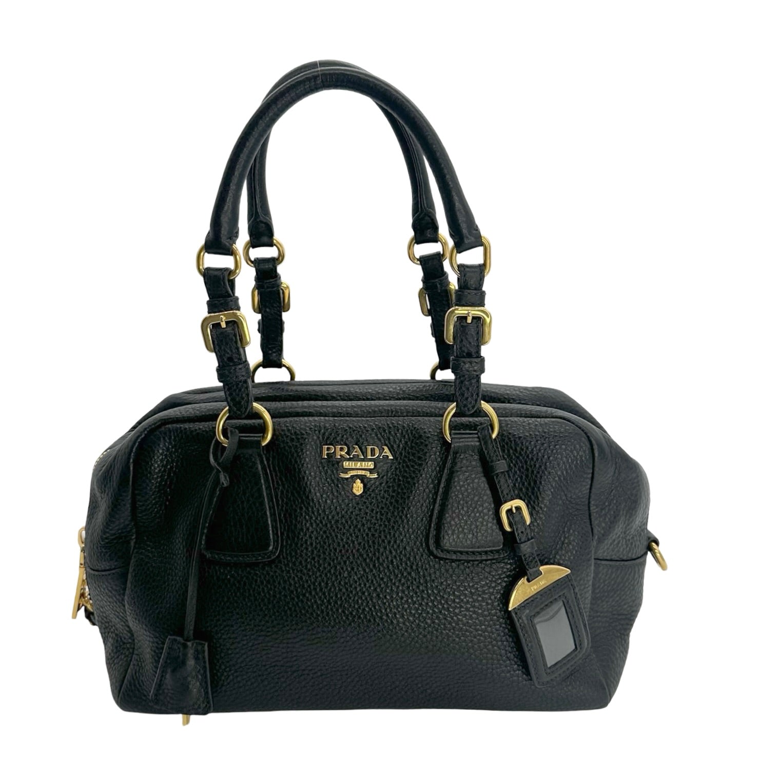 Vitello Daino Leather Bauletto Handbag