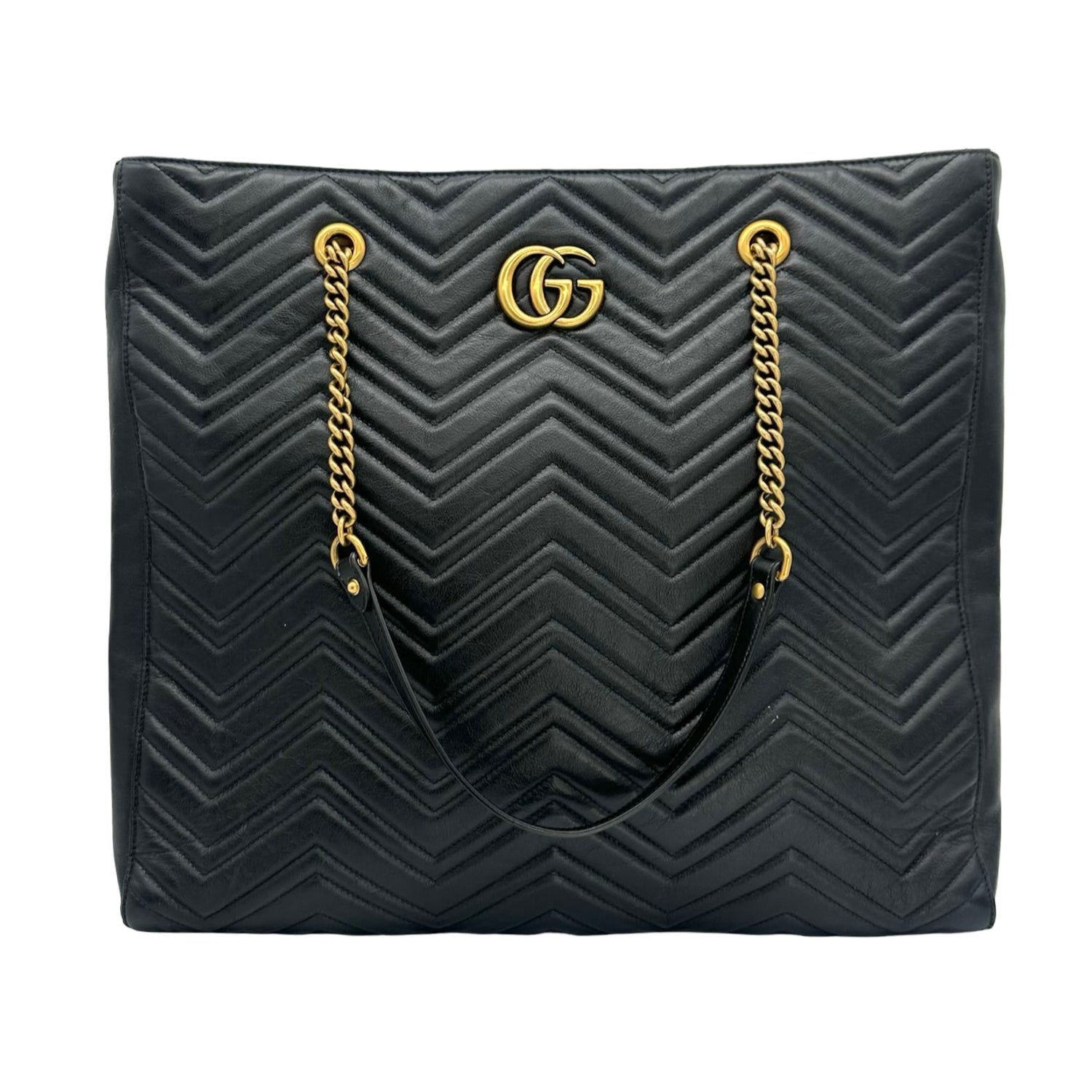 Quilted Leather GG Marmont Large Tote