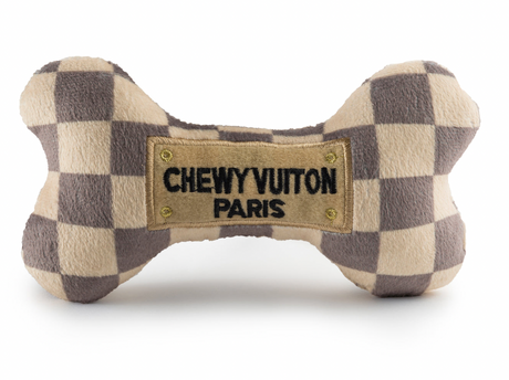 Dog Toy: Checker Chewy Vuiton Paris Bone