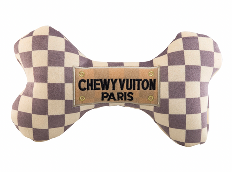 Dog Toy: Checker Chewy Vuiton Paris Bone