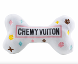 Dog Toy: White Chewy Vuiton Bone