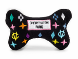 Dog Toy: Black Monogram Chewy Vuiton Bone