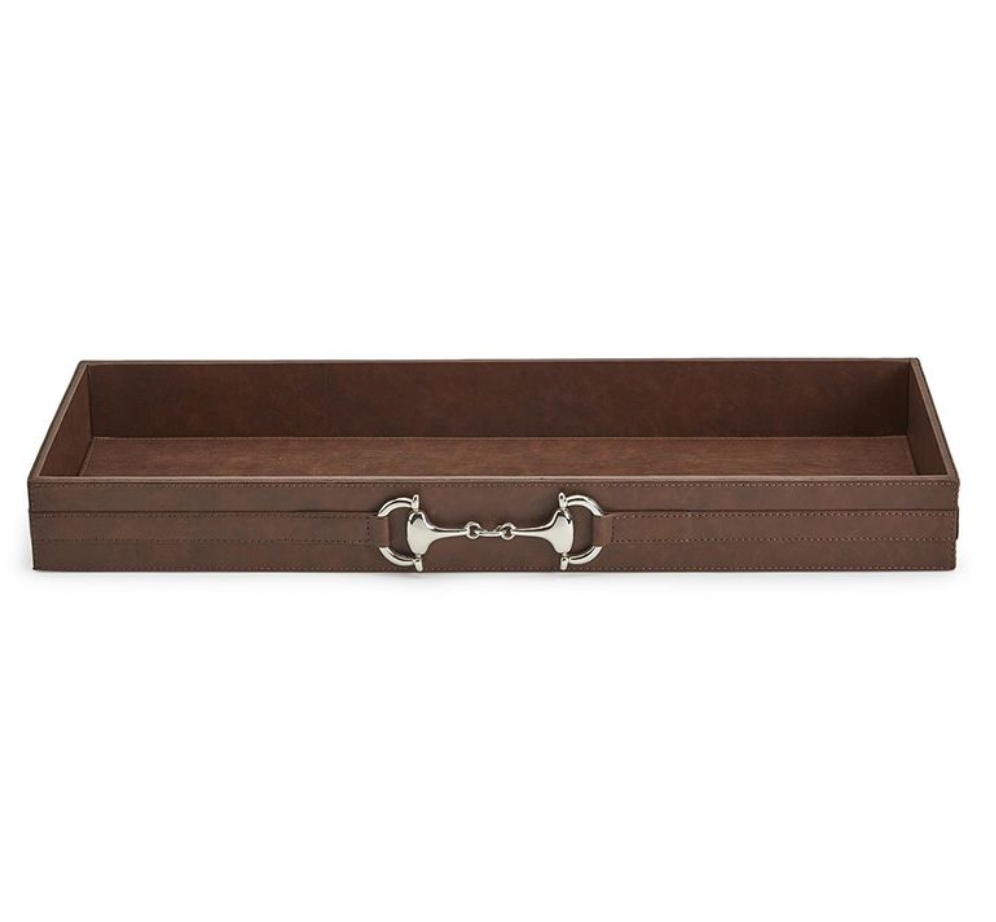 Tray: Horse Country Brown Leather