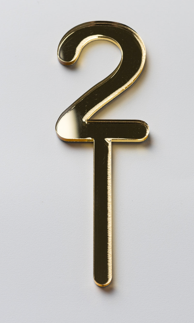 Cake Topper: Gold Numbers