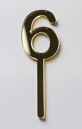 Cake Topper: Gold Numbers