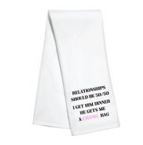 Tea Towel: Relationships 50/50