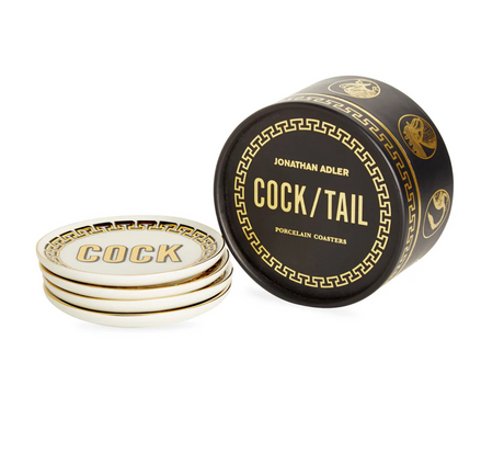 Cock/Tail Coasters Set