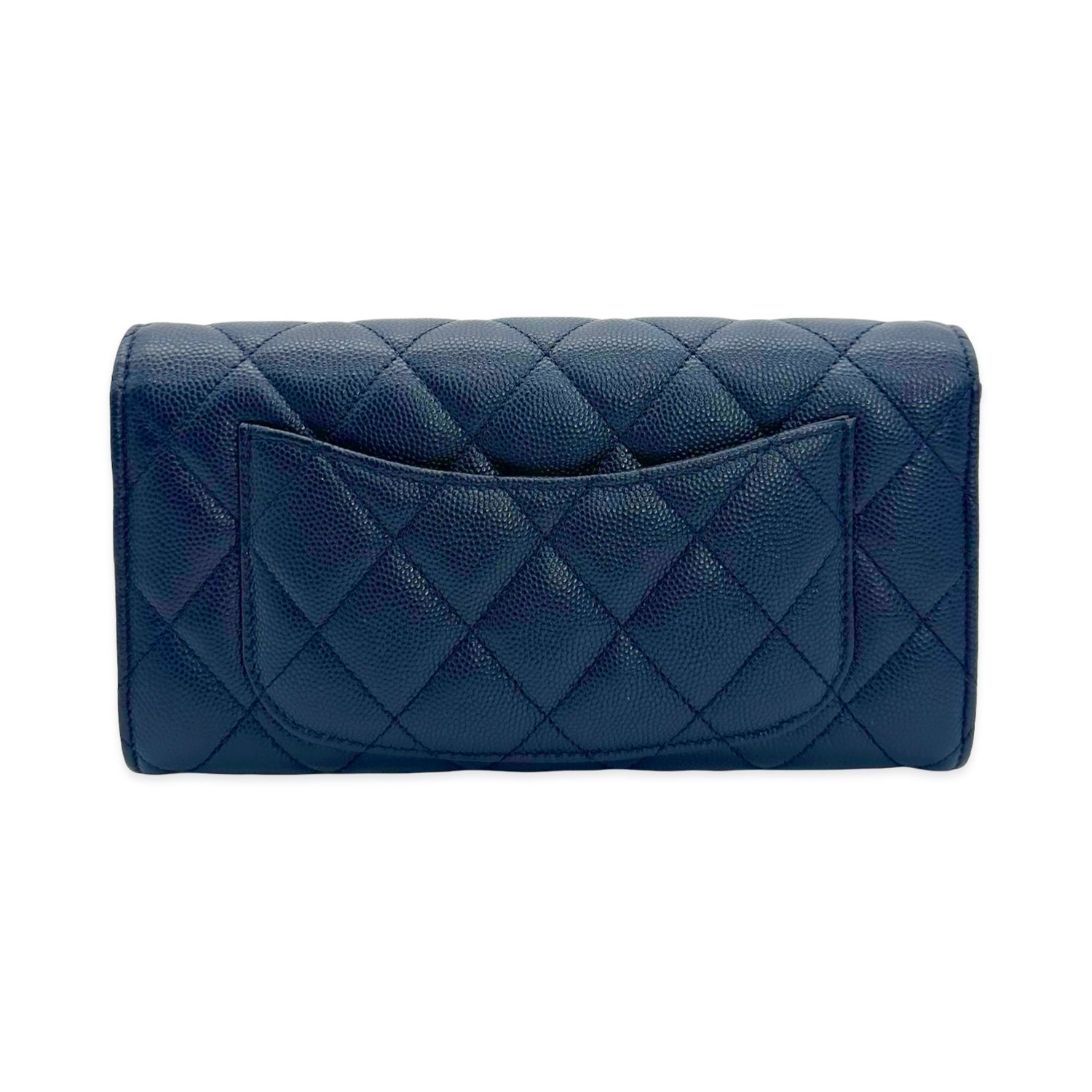 Quilted Caviar Classic Long Wallet