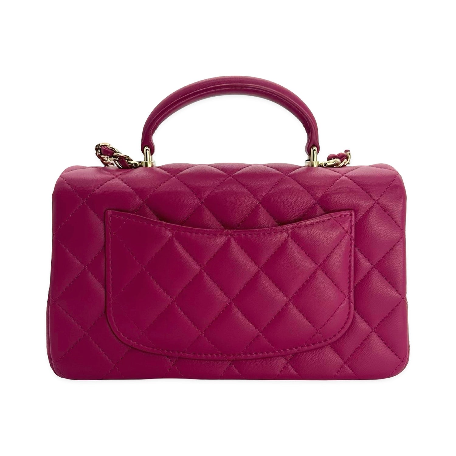 Quilted Lambskin Mini Rectangular Top Handle
