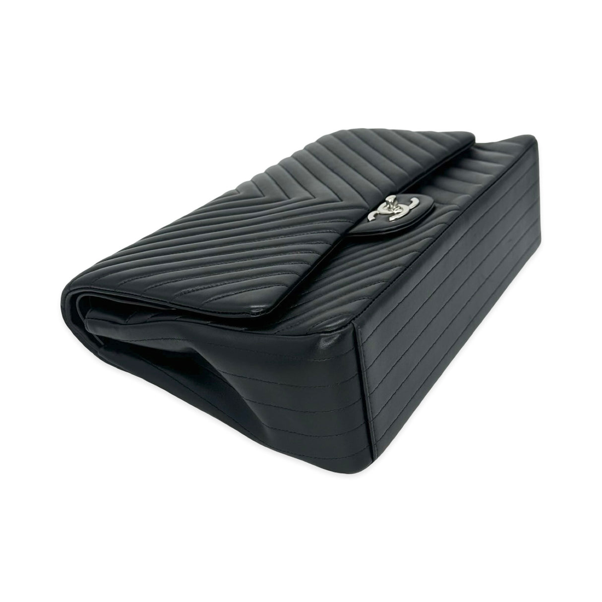 Chevron Quilted Lambskin Maxi Classic Double Flap