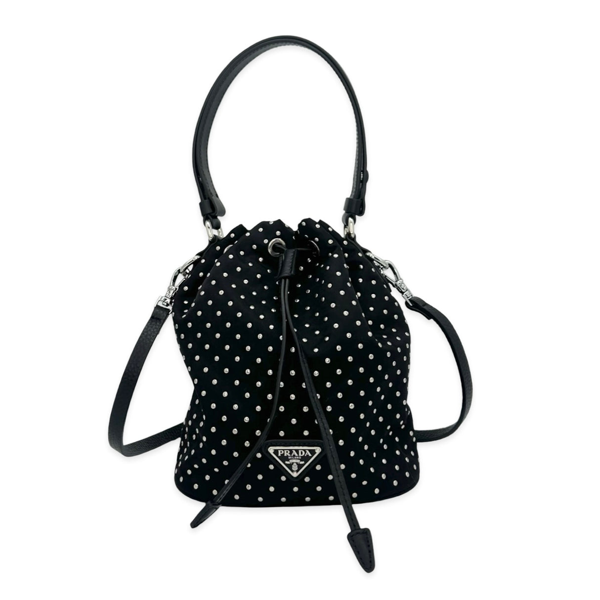 Re-Nylon Studded Bucket Bag