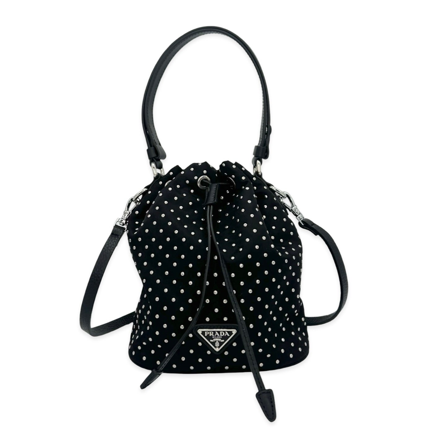 Re-Nylon Studded Bucket Bag