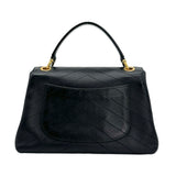 Chevron Quilted Calfskin Medium Coco Python Top Handle