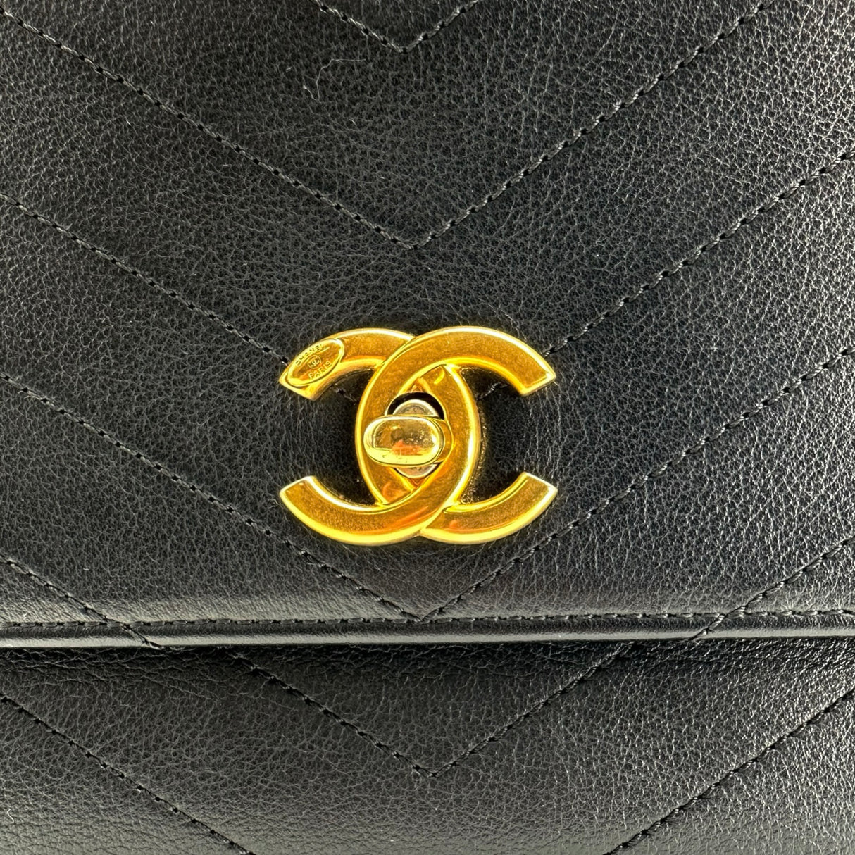 Chevron Quilted Calfskin Medium Coco Python Top Handle