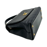 Chevron Quilted Calfskin Medium Coco Python Top Handle