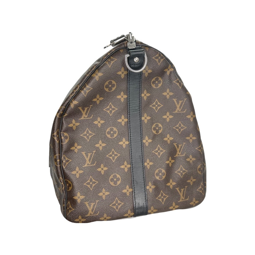 Louis Vuitton Monogram Canvas and Leather Keepall Bandouliere 55 bag Louis  Vuitton