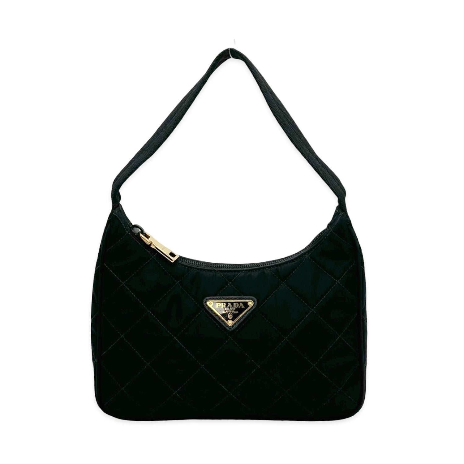 Quilted Padded Re-Nylon Shoulder Bag