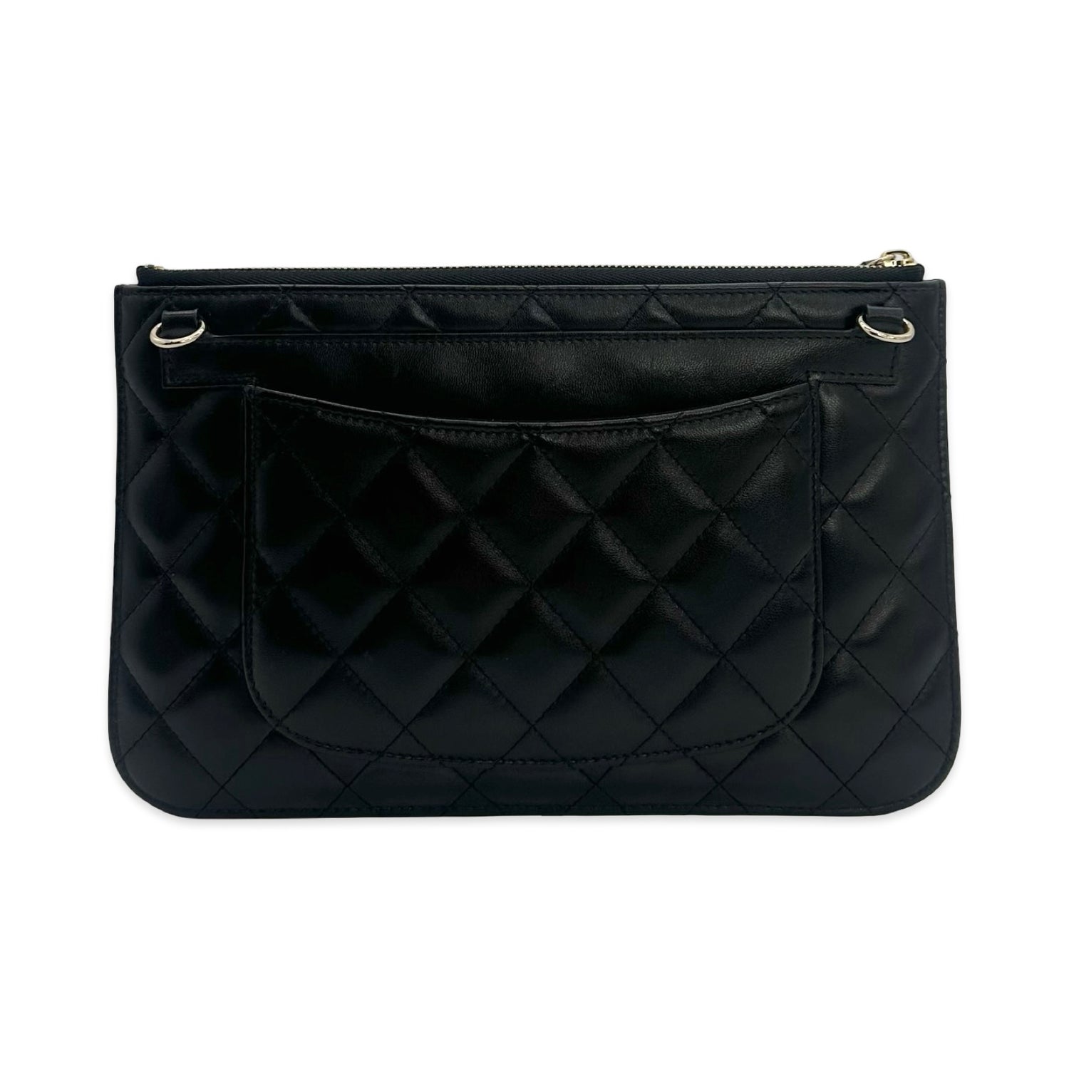 Chanel Quilted Lambskin Trio Pouch Utility Crossbody