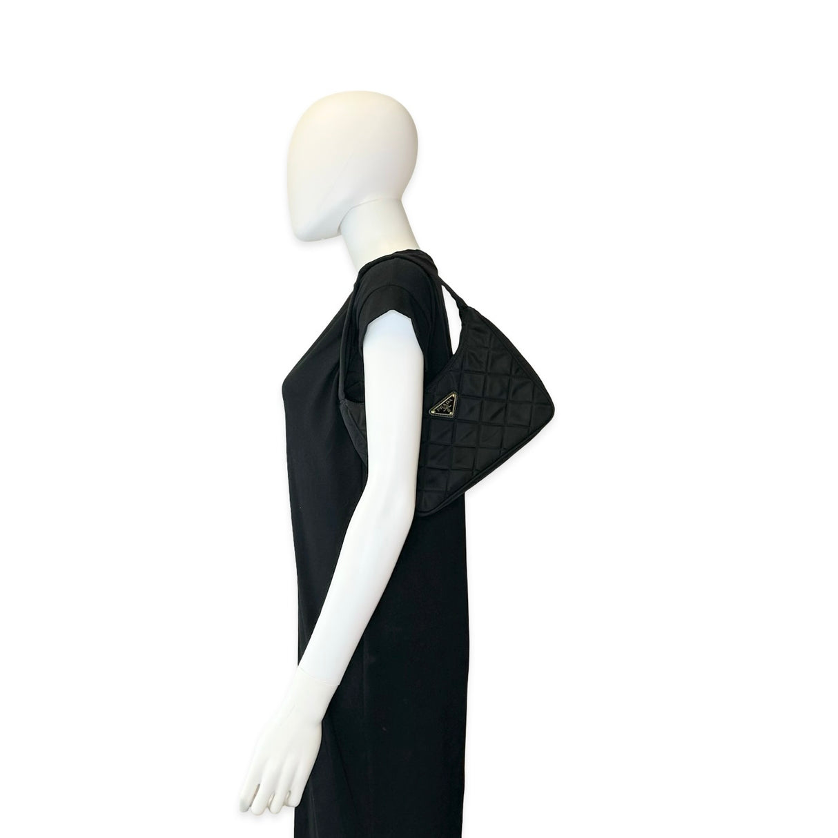 Quilted Padded Re-Nylon Shoulder Bag