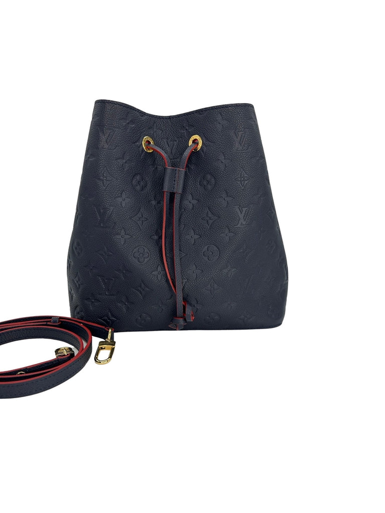 Louis Vuitton Noe NM Handbag Monogram Jacquard Denim Nano Black