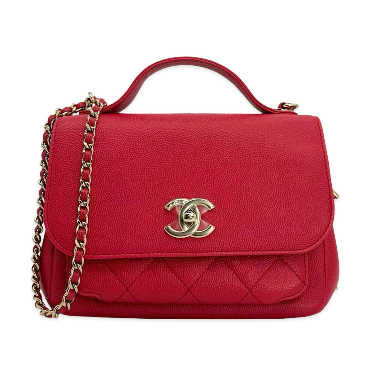 Quilted Caviar Small Business Affinity Flap Bag