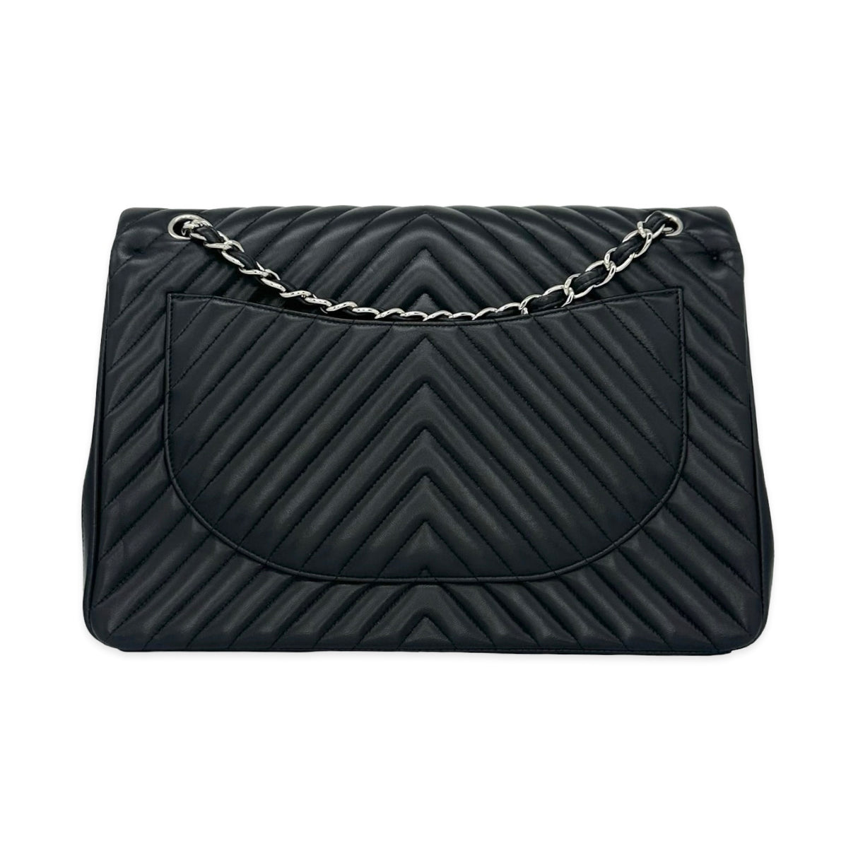 Chevron Quilted Lambskin Maxi Classic Double Flap