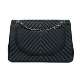 Chevron Quilted Lambskin Maxi Classic Double Flap